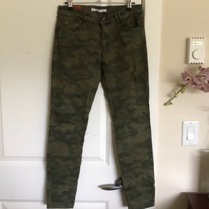 Zara camouflage skinny jeans